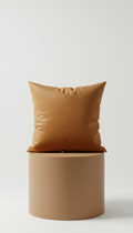Coussin en velours caramel