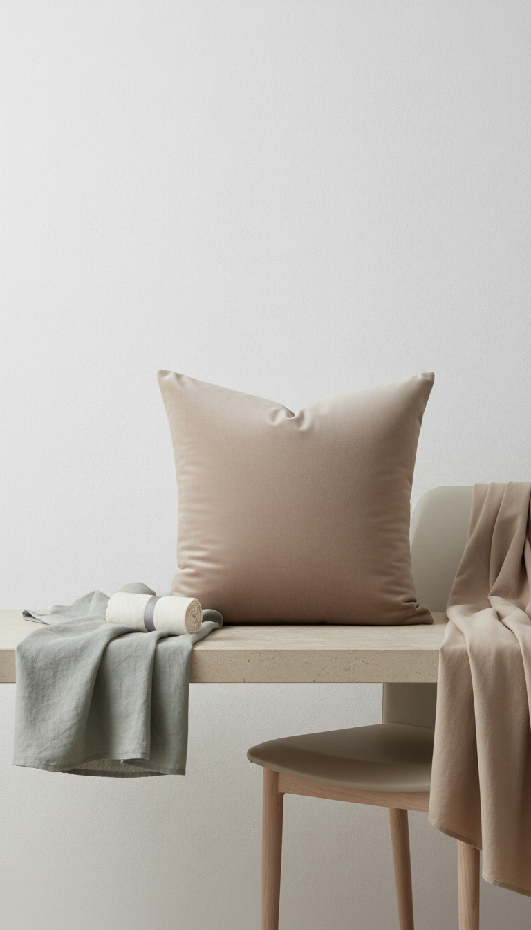 Coussin décoratif en velours profond